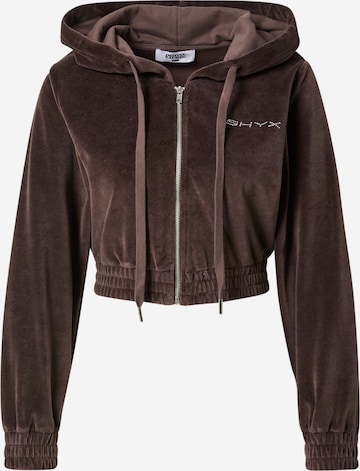 Veste de survêtement 'Fame' SHYX en marron : devant