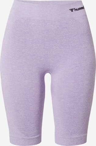 Hummel Skinny Sportbroek in Lila: voorkant