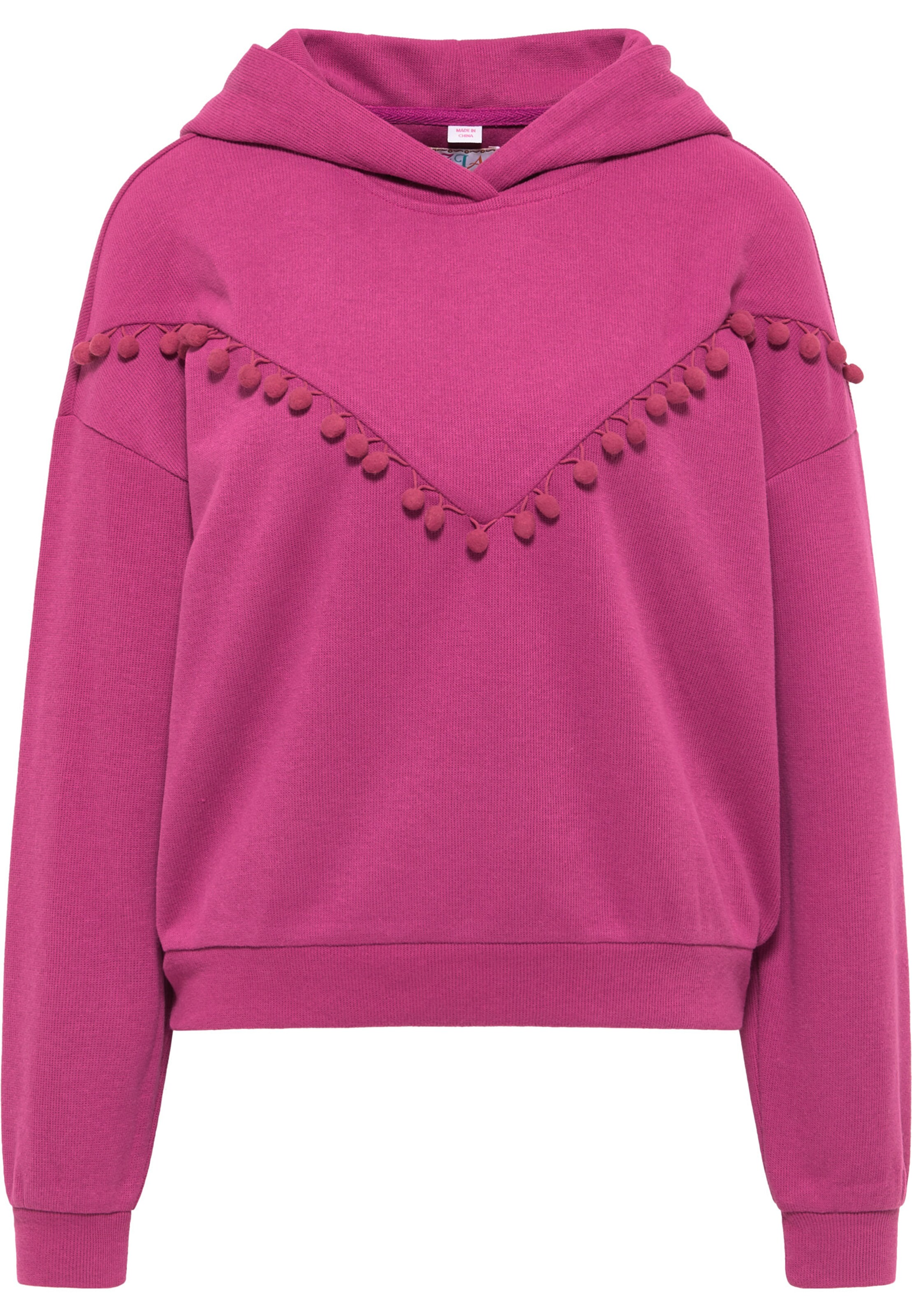 Bluză de molton de la IZIA pe roz: față