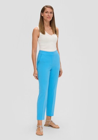 s.Oliver BLACK LABEL Tapered Pleated Pants in Blue