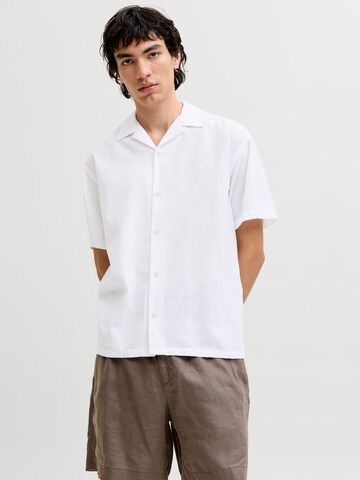 JACK & JONES Comfort fit Button Up Shirt 'Summer' in White