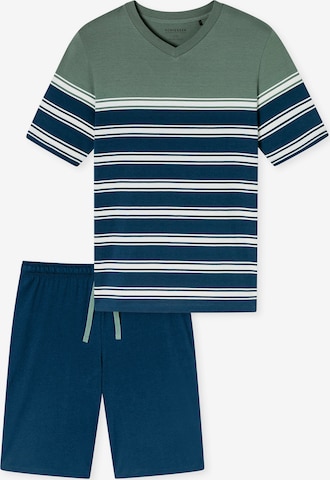 Pyjama court 'Casual Nightwear' SCHIESSER en bleu : devant