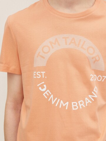 TOM TAILOR DENIM T-Shirt in Orange