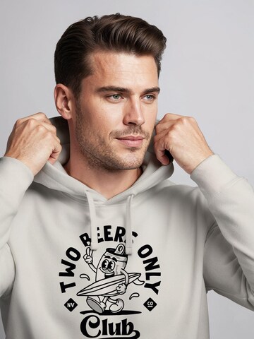 Neverless Sweatshirt 'Two Beers only' in Beige