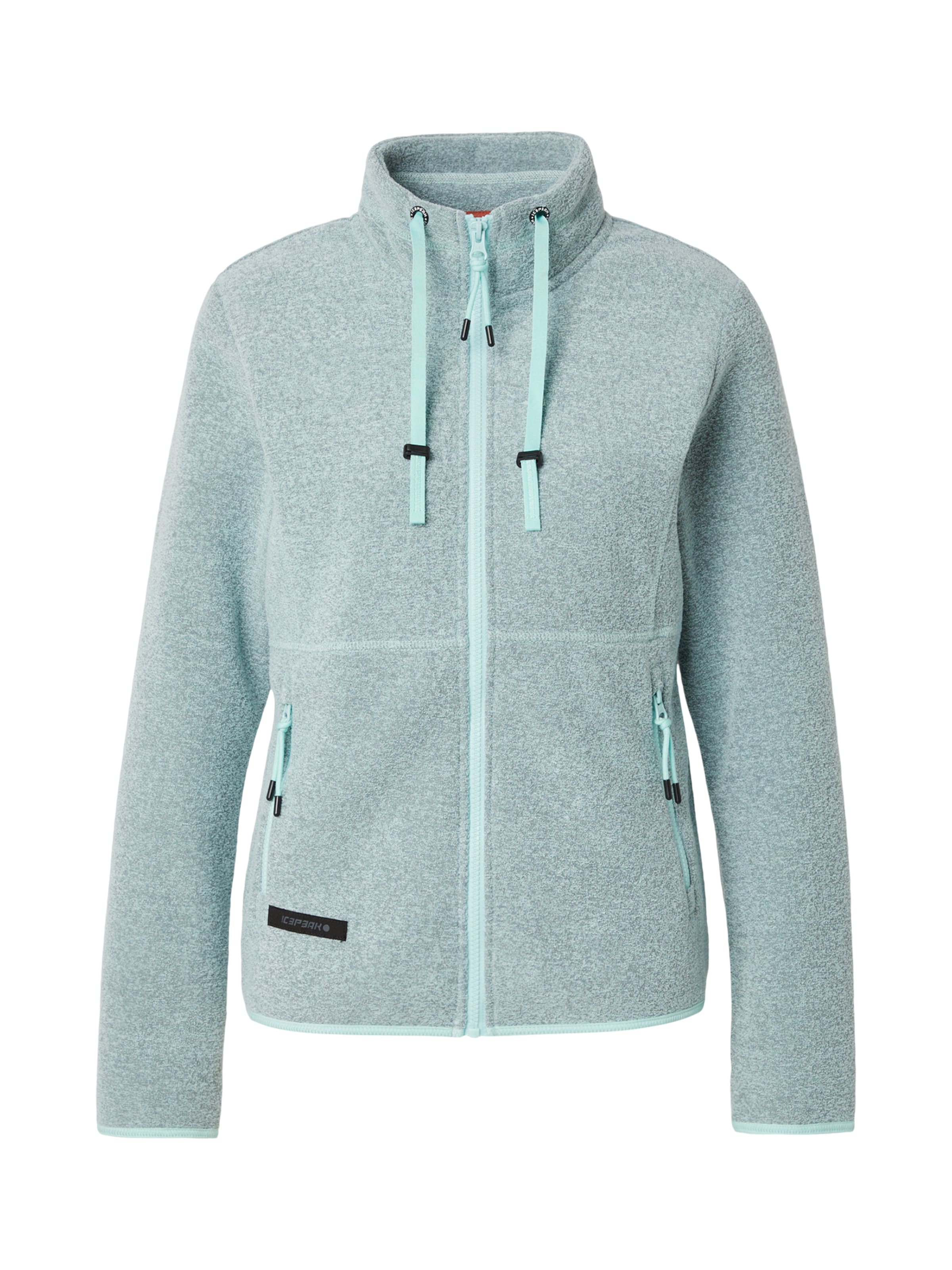 ICEPEAK Функционално поларено яке 'ALMOND' в зелено: отпред