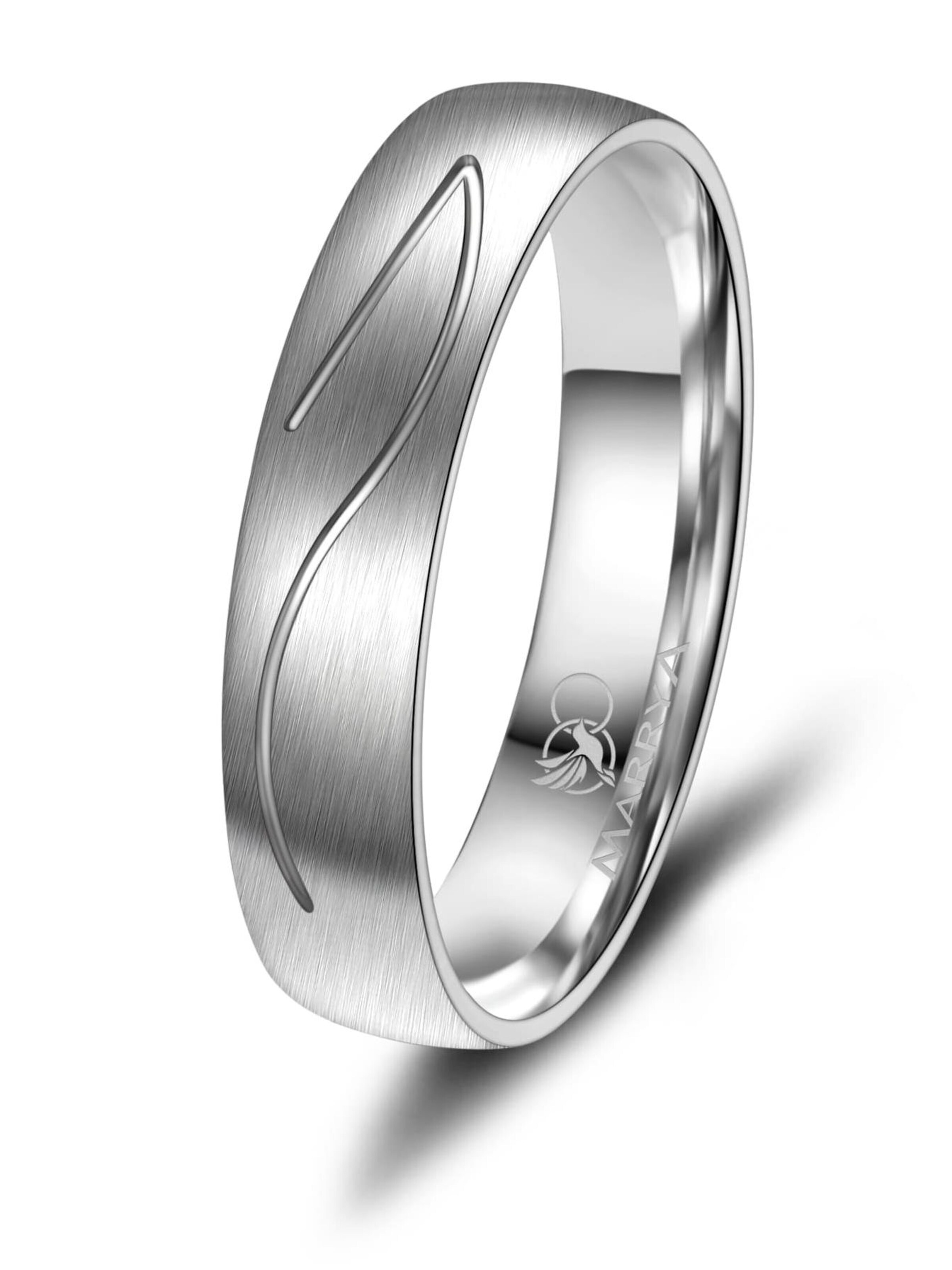 MARRYA Ring 'MARRYA TI-04 Ehering aus Titan' in Silver