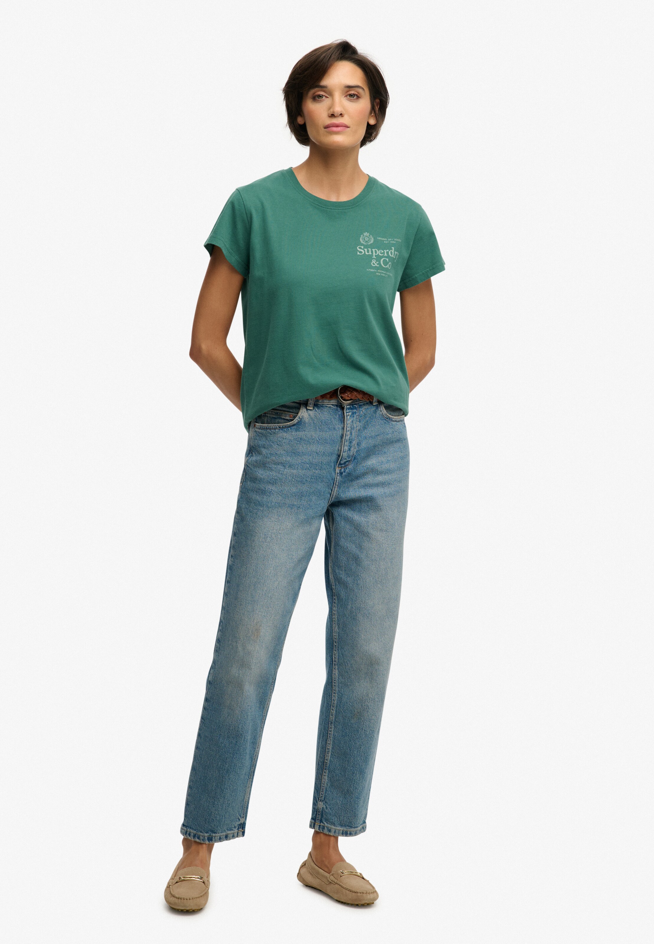 Superdry & Co Shirt 'Classic' in Groen