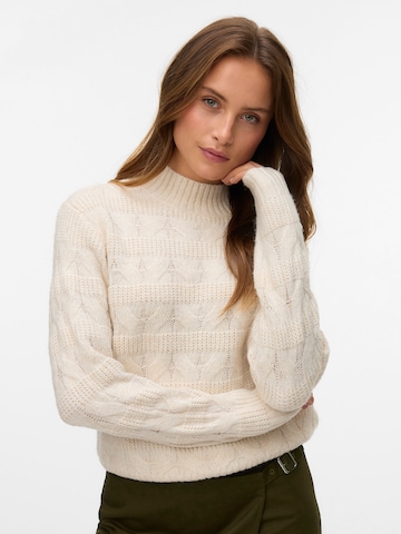 VERO MODA Sweater 'VMVIRG' in Beige