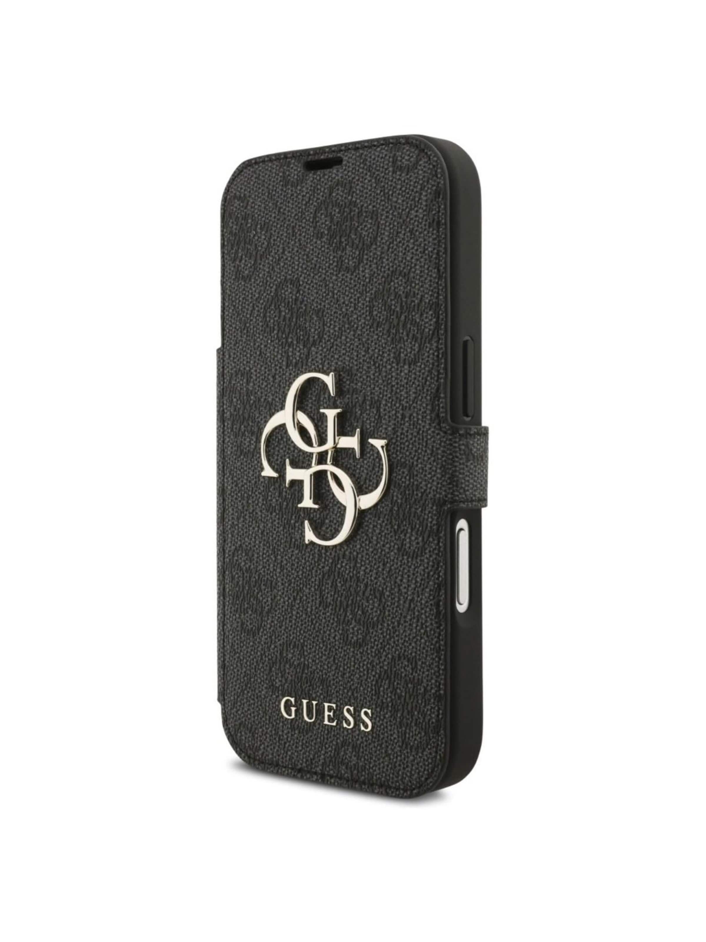 GUESS Smartphonehoesje 'Guess 4G Metal Logo for 18 Pro Max / iPhone 17 Pro Max' in Zwart