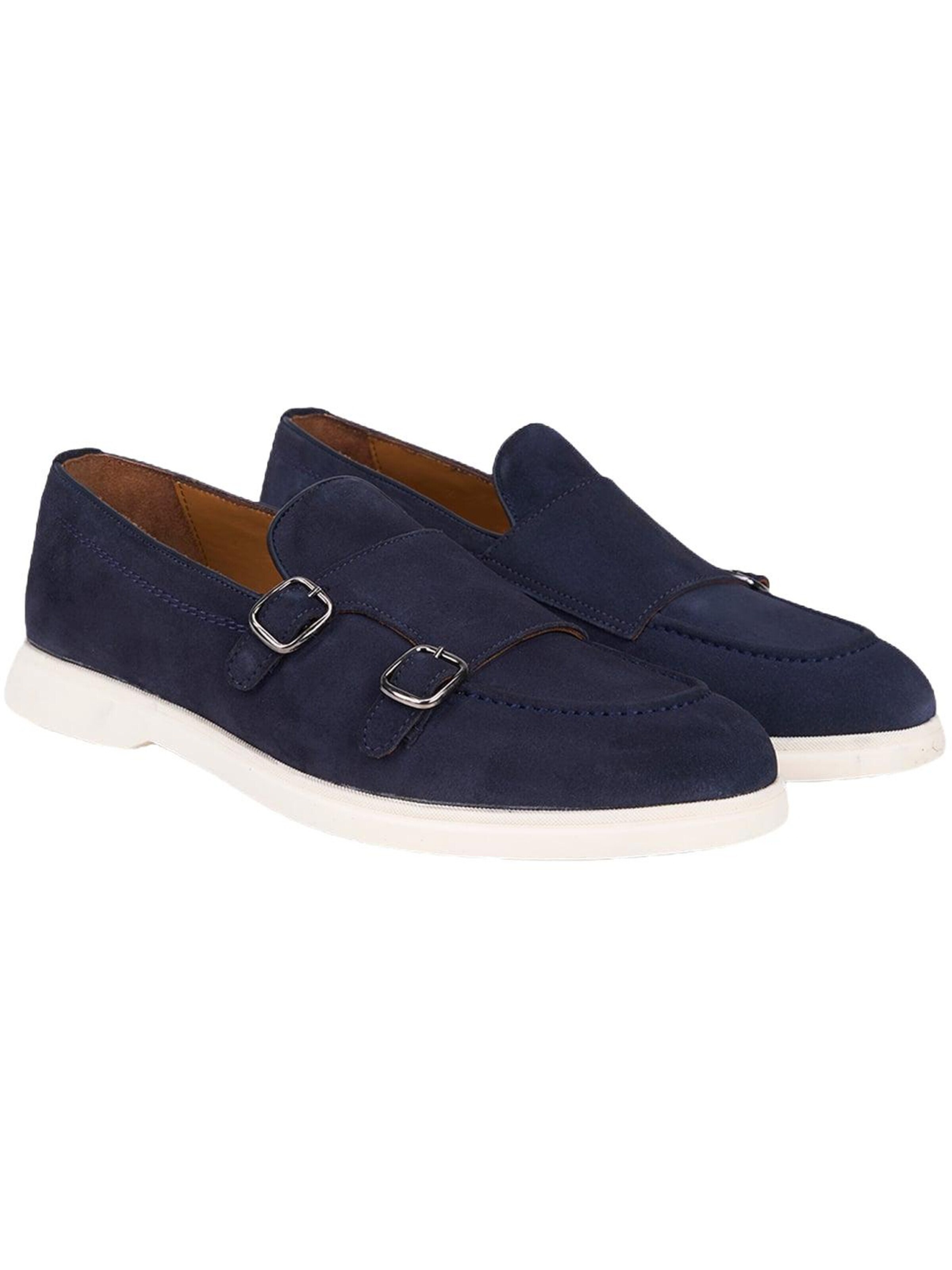 Desa - Mocasines 'DESA Herren-Slipper aus Wildleder mit Doppelschnalle' en azul