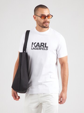 Karl Lagerfeld - Camiseta en blanco: frente