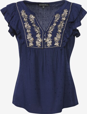 KOROSHI Blouse in Blauw: voorkant