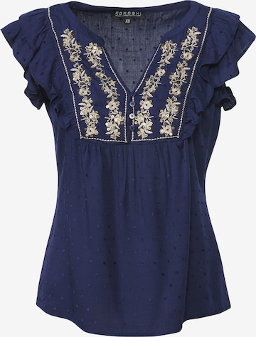 KOROSHI Blouse in Blue: front