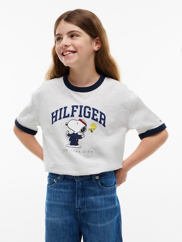 TOMMY HILFIGER Koszulka 'PEANUTS' w kolorze szary: przód