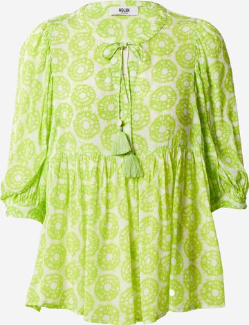 Moliin Copenhagen Blouse 'Valarie' in Groen: voorkant