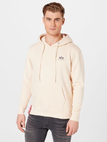 ALPHA INDUSTRIES Regular fit Sweatshirt i vit: framsida