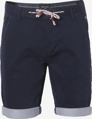 KOROSHI Regular Chino trousers in Blue: front