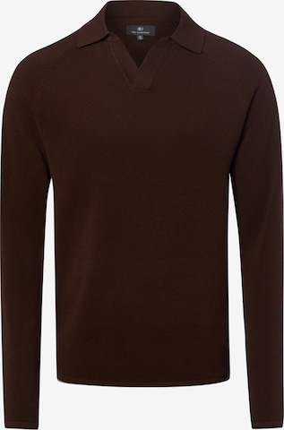 Pull-over Nils Sundström en marron : devant