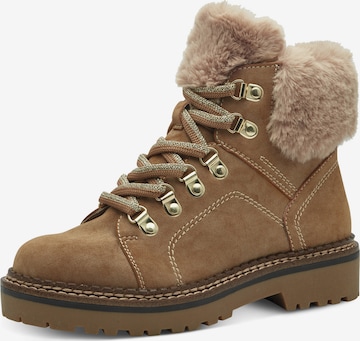 Bottines à lacets Tamaris en marron : devant