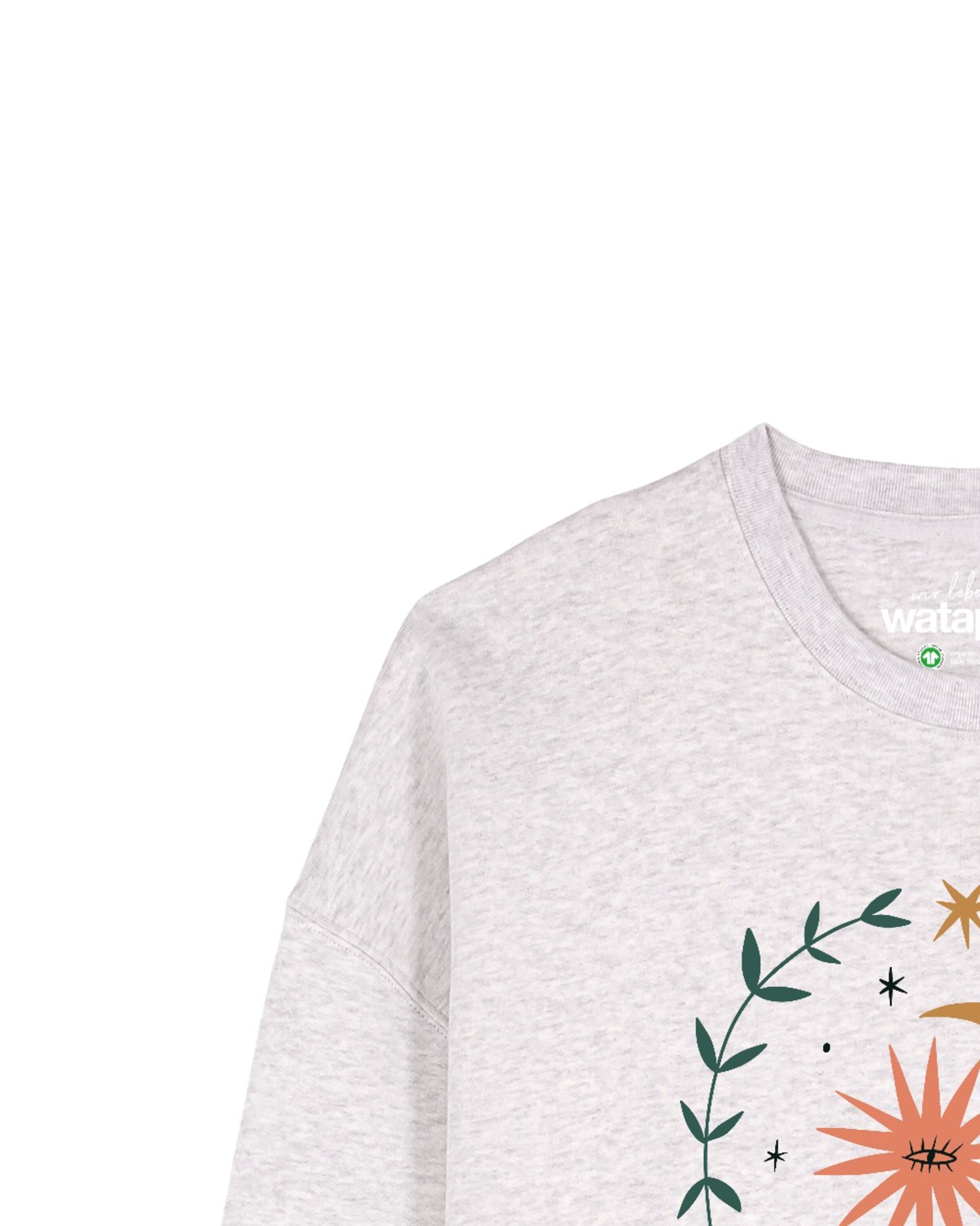 Sweat-shirt 'Love and flex ' Watapparel en gris