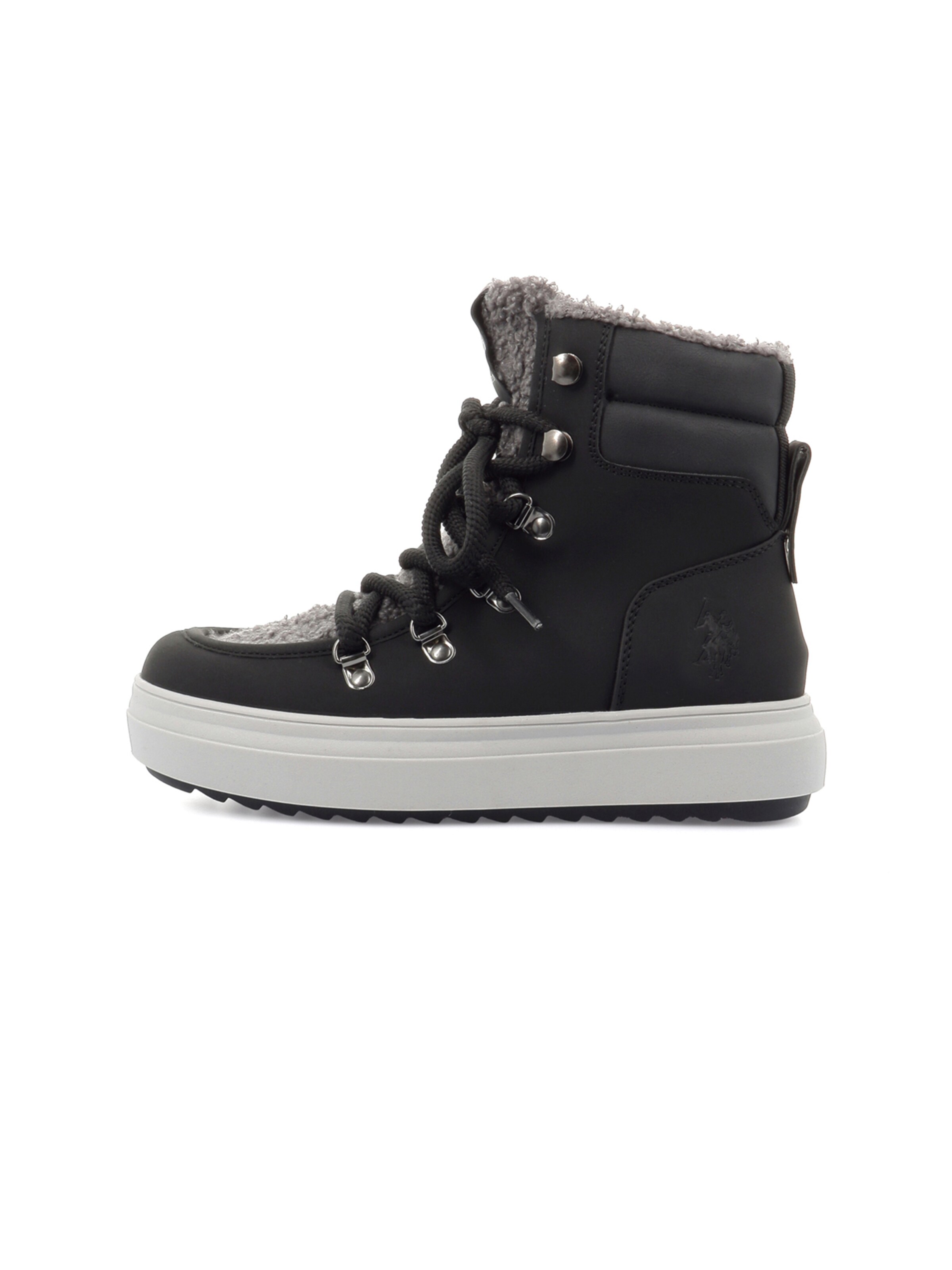 US POLO ASSN. - Botim com fivela 'Icy' em preto: lateral