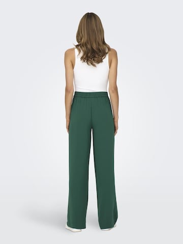 ONLY Szeroka nogawka Spodnie 'LEILA' w kolorze zielony