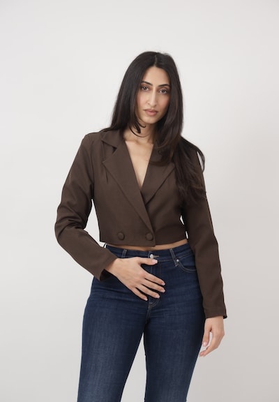 Elara Blazer en 40 en marron, Vue avec produit