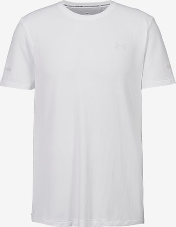 UNDER ARMOUR Performance Shirt 'Seamless Stride' in White: front