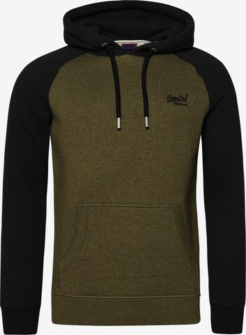 Sweat-shirt Superdry en vert : devant