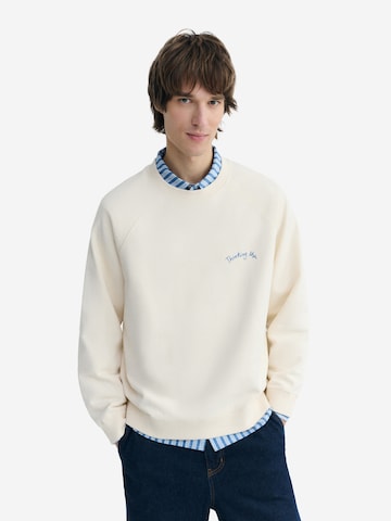 Thinking MU Sweatshirt 'Pepe' in White: front