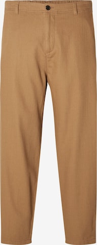 SELECTED HOMME Loose fit Pants 'MARK' in Brown: front