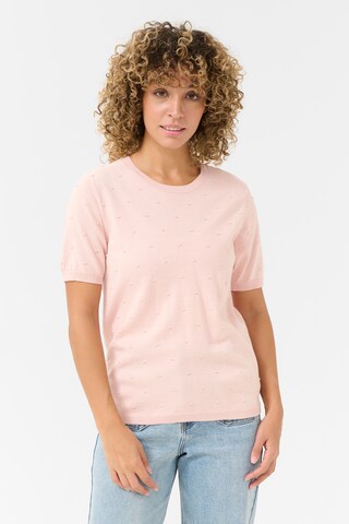 Pull-over 'Hanne ' Cream en rose : devant