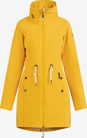 Manteau fonctionnel Schmuddelwedda en jaune : devant