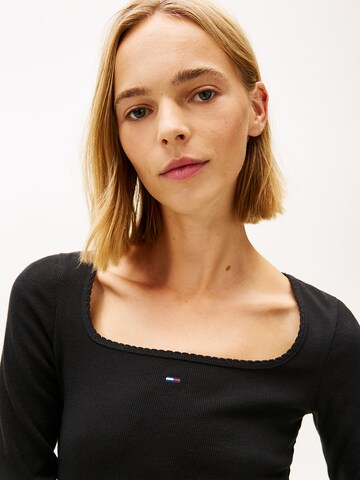 Tommy Jeans Langarmshirt in Schwarz
