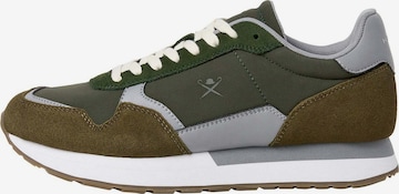 Scarpa stringata 'Vector Device' di Hackett London in verde: frontale