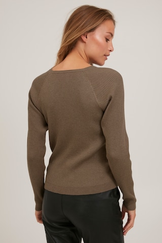PULZ Jeans Sweater 'PZSARA' in Brown