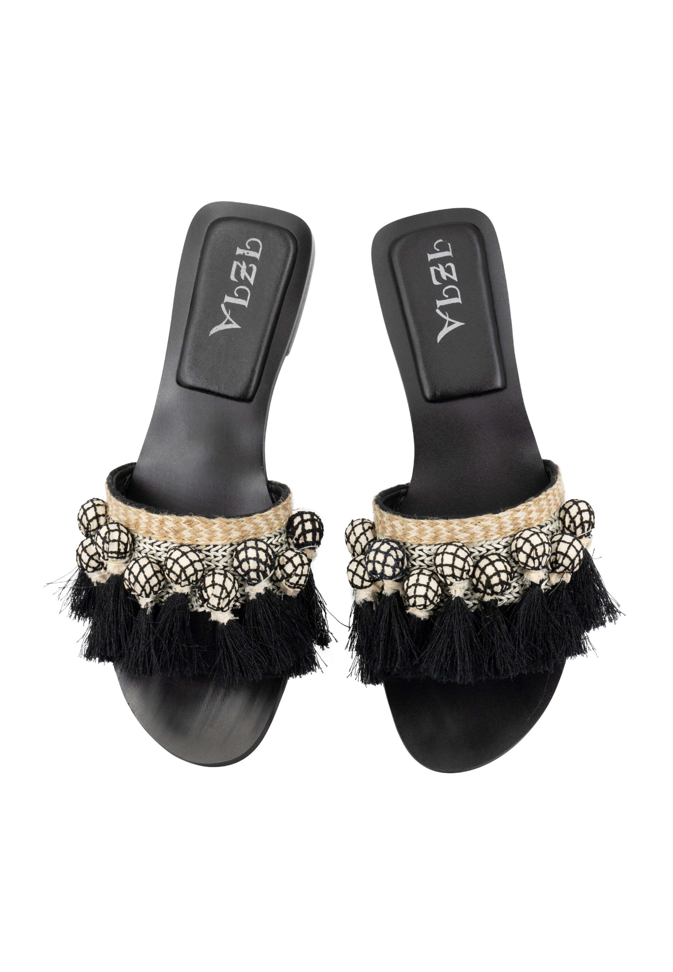 IZIA Pantolette 'Gaya' i svart