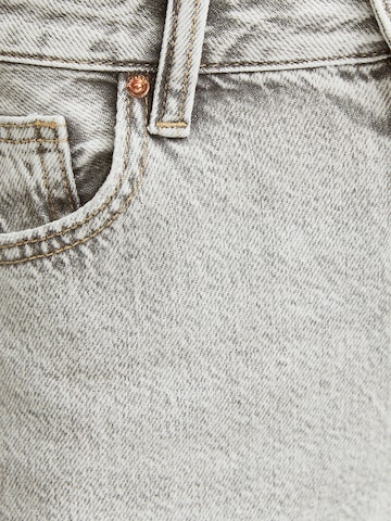 Bershka Szeroka nogawka Jeansy w kolorze szary