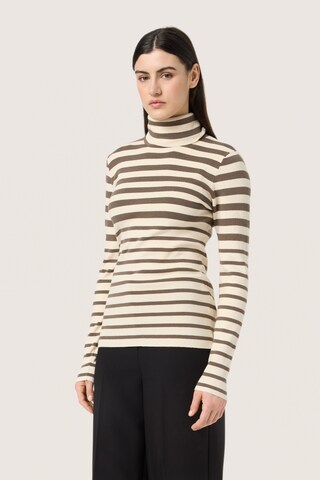 Pull-over 'Spina' SOAKED IN LUXURY en marron : devant