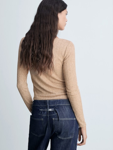MANGO Pullover 'POINTE' in Braun
