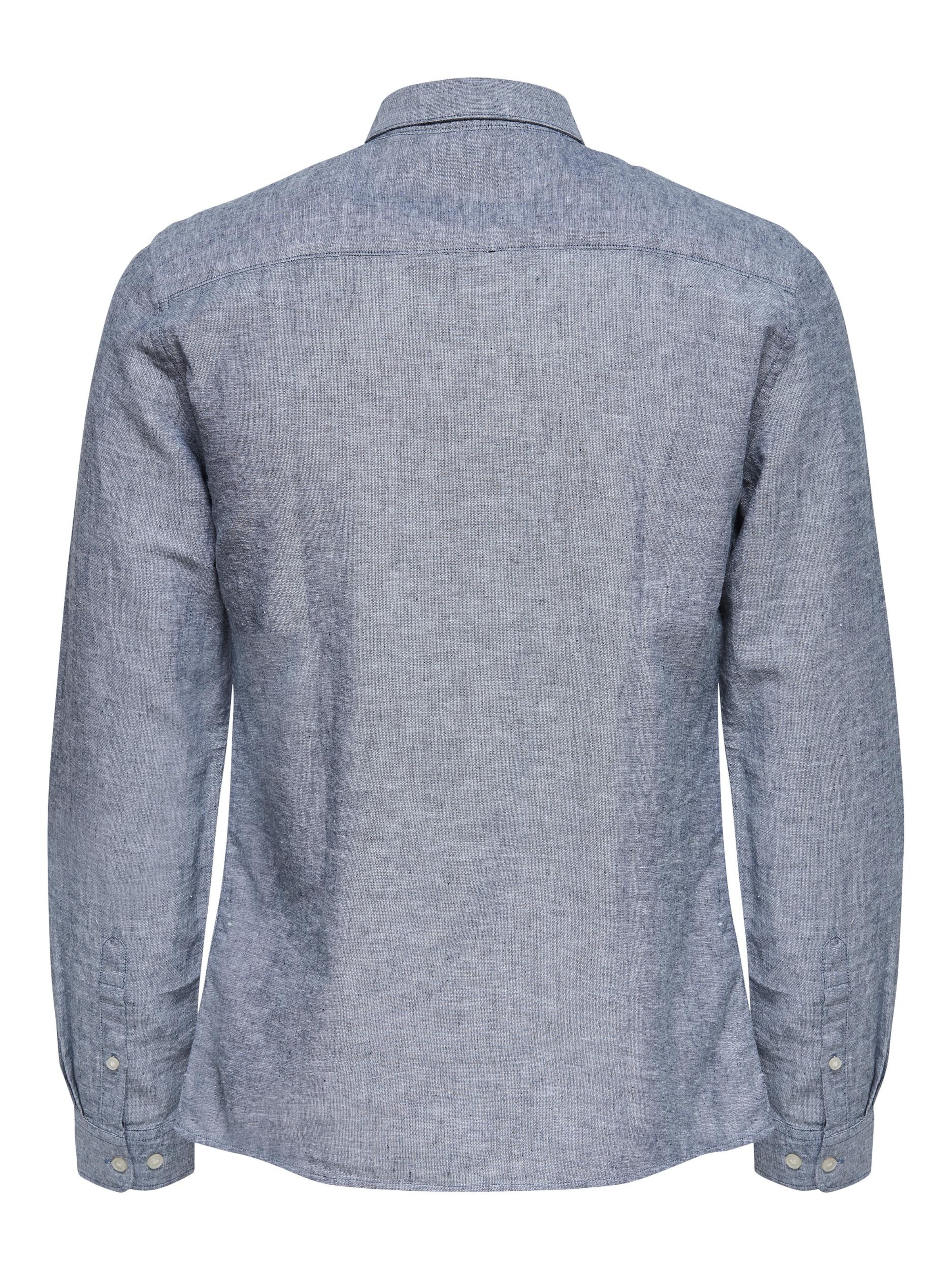 Only & Sons Slim fit Overhemd 'Caiden' in Blauw