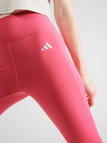 ADIDAS PERFORMANCE Skinny Παντελόνι φόρμας 'OPT ESS' σε ροζ