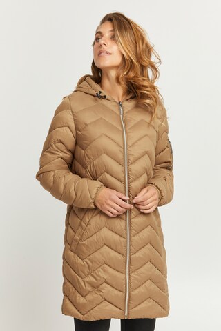 Fransa Winter Coat in Brown: front