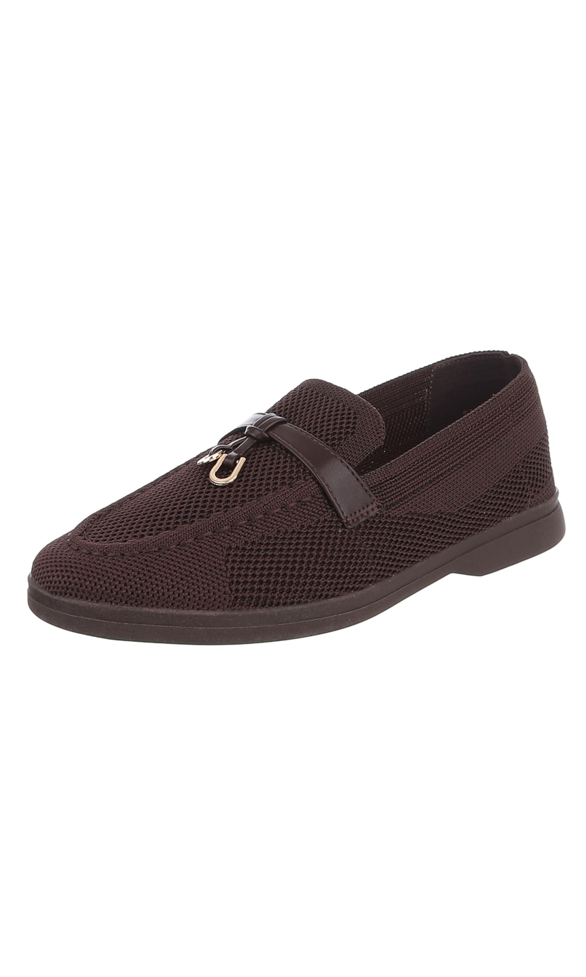Ital-Design Slipper in Braun: Vorderseite