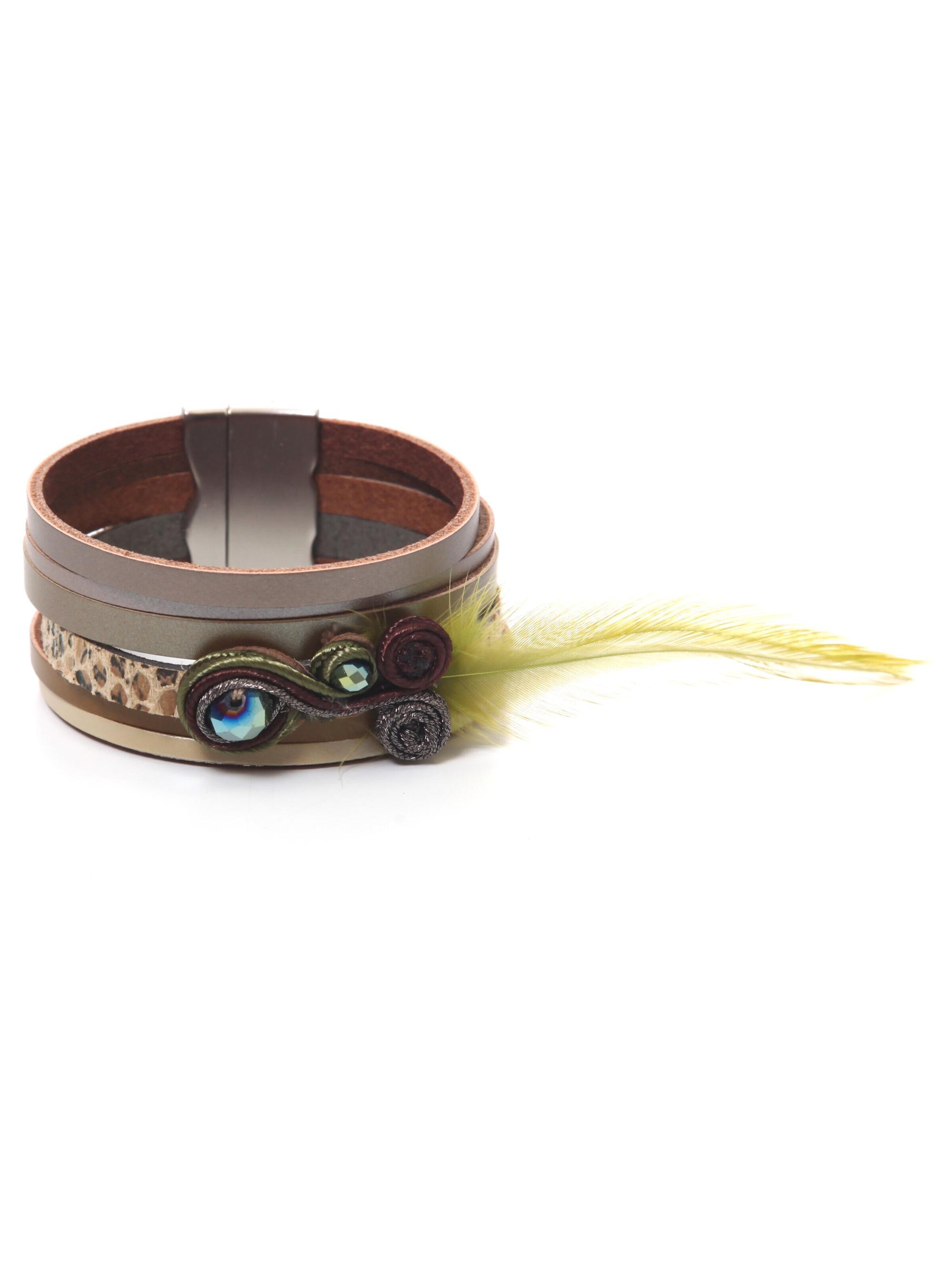 COLLEZIONE ALESSANDRO Armband 'India'‌‌‌‌‌‌‌ in Grün: Vorderseite