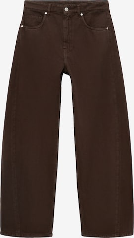 MANGOWide Leg/ Široke nogavice Traperice 'Charlot' - smeđa boja: prednji dio