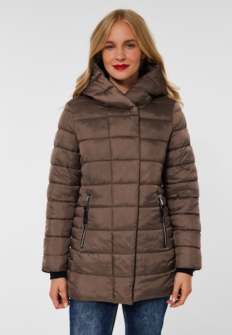 STREET ONE Winter Coat in Brown: front