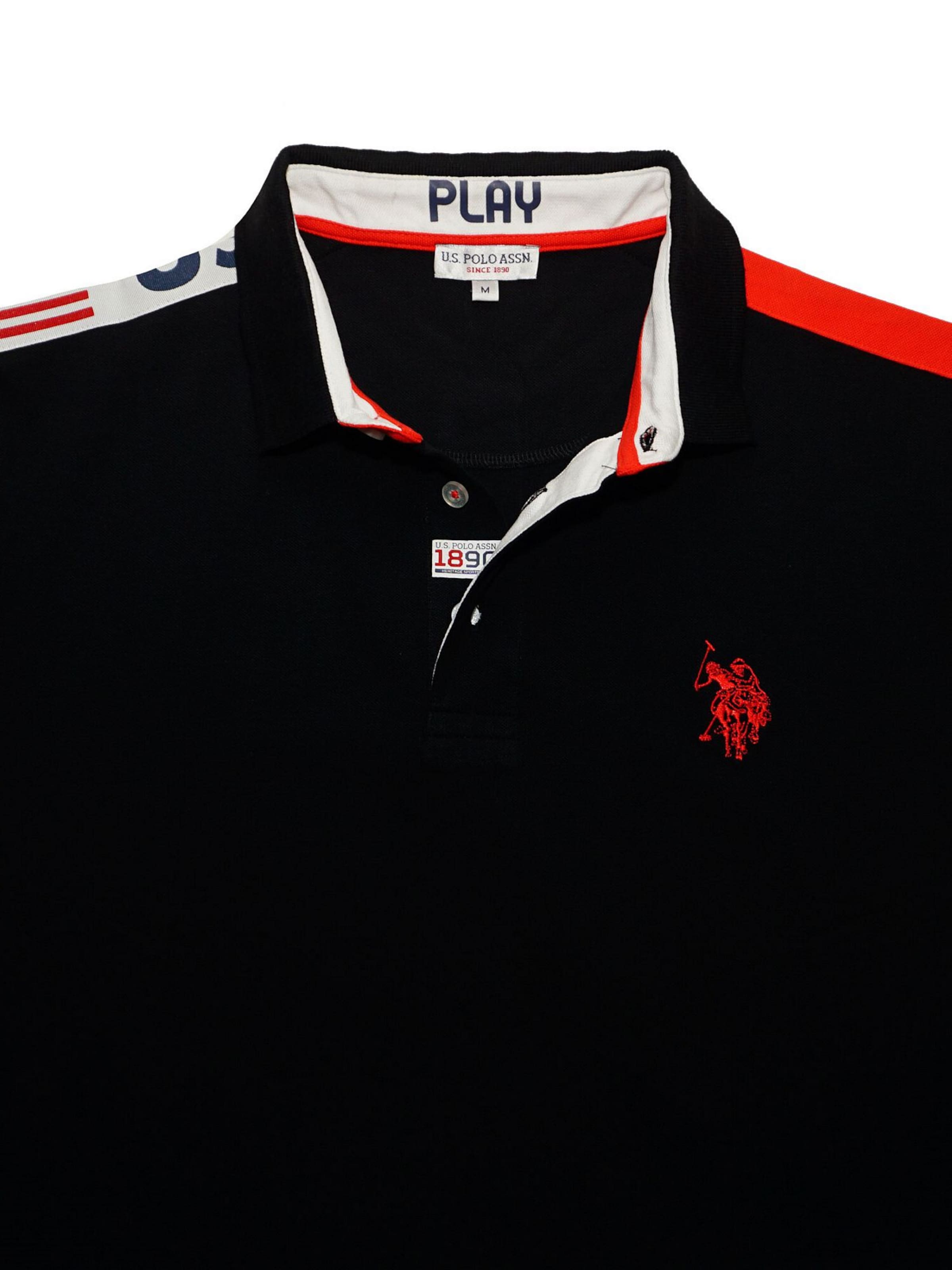 Tricou 'USA Play' de la U.S. POLO ASSN. pe negru