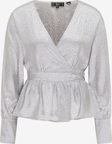 faina - Blusa en plata: frente