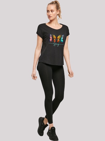 T-shirt 'Schmetterling Illusion' F4NT4STIC en noir